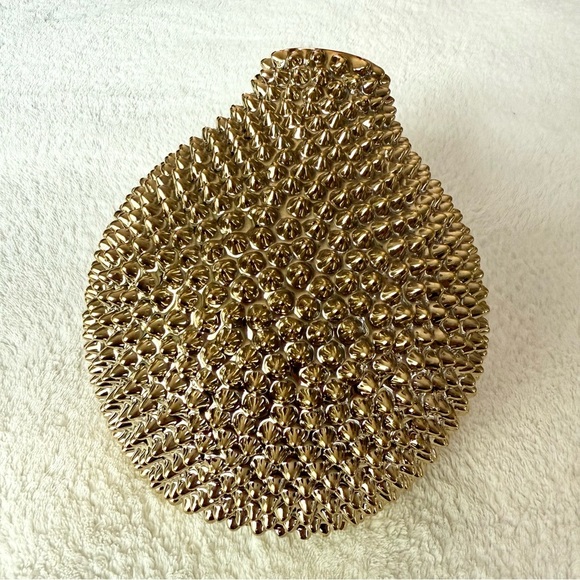 Textured Gold Decorative Vase - Picture 4 of 4